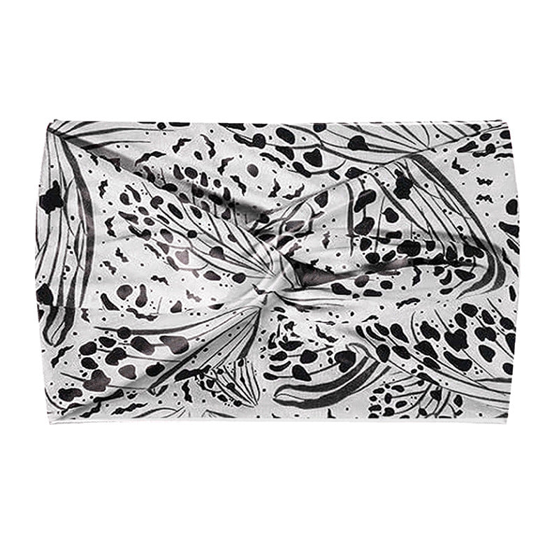 Fashion Women's Wide-brimmed Stretch Fabric Craft Cross Hair Band