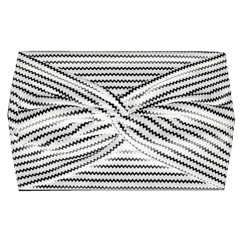 Fashion Women's Wide-brimmed Stretch Fabric Craft Cross Hair Band