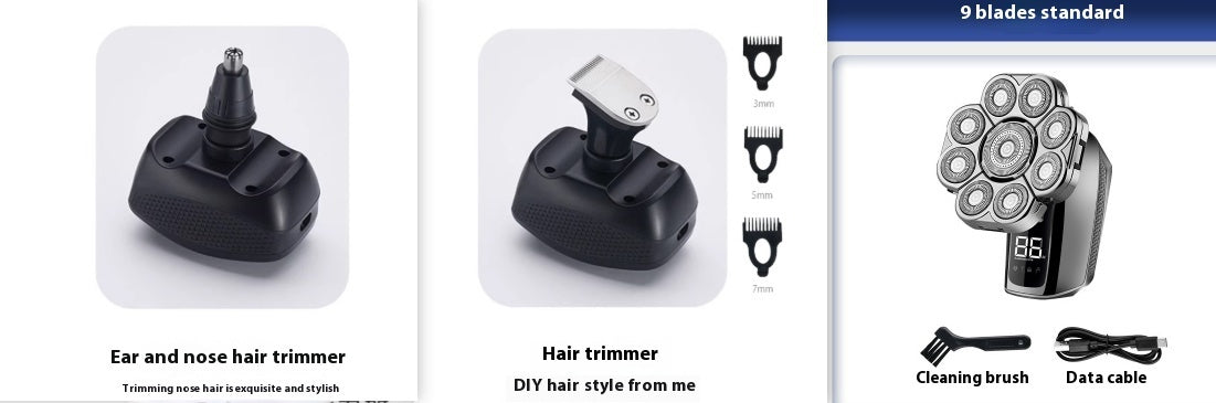 Electric head shaver for men