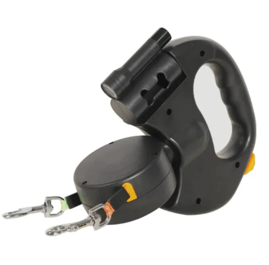 automatic double dog leash retractable design