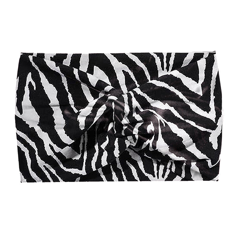 Fashion Women's Wide-brimmed Stretch Fabric Craft Cross Hair Band