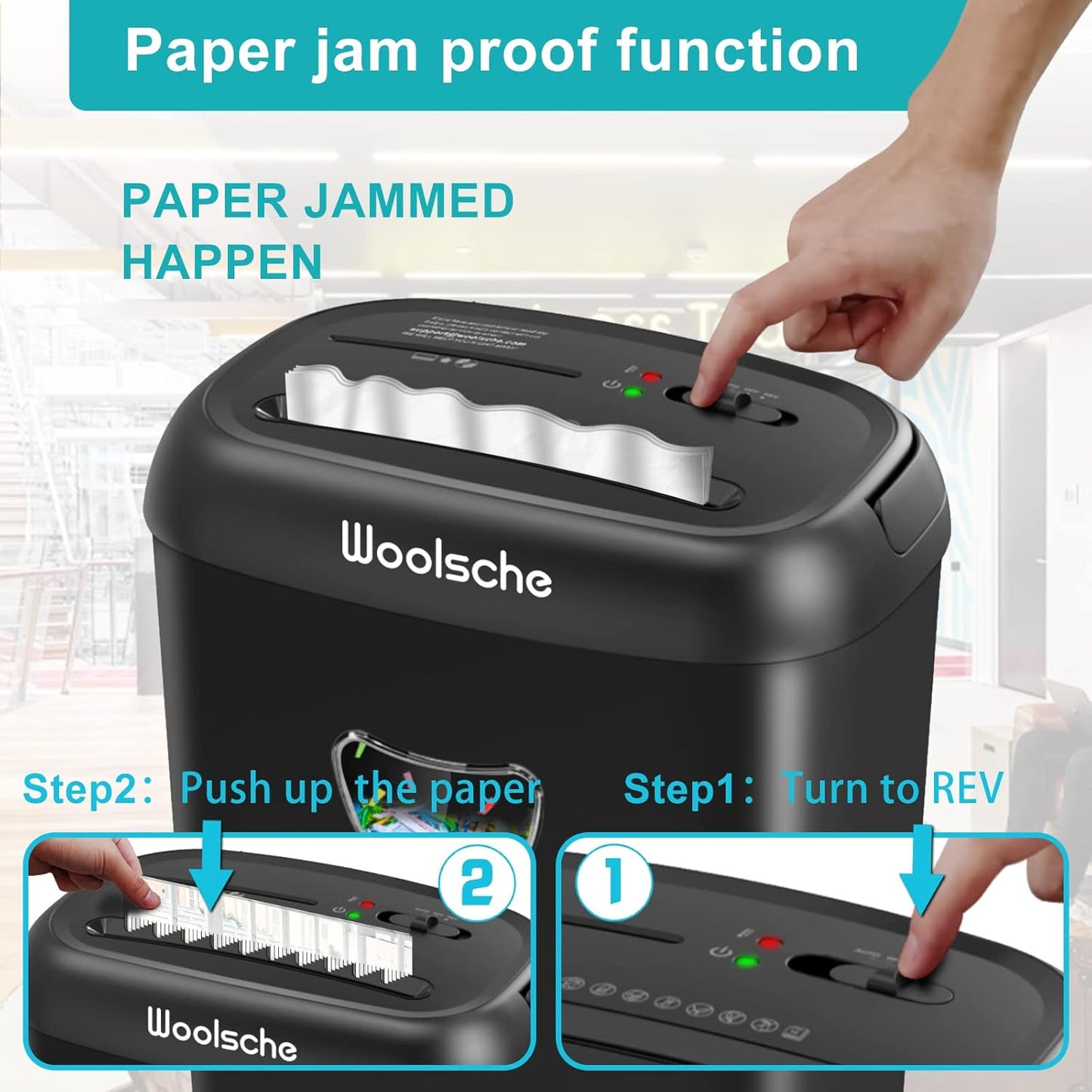 Sheet crosscut paper shredder