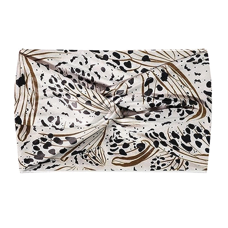 Fashion Women's Wide-brimmed Stretch Fabric Craft Cross Hair Band