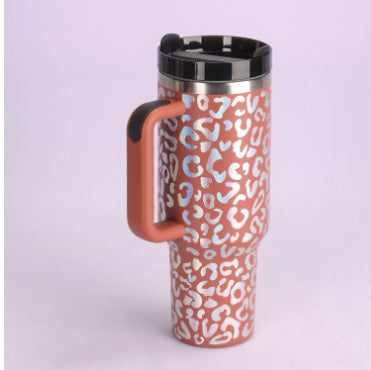 Stainless steel coffee tumbler 40oz insulated with handle and straw