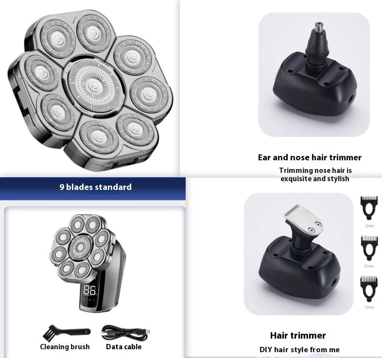 Electric head shaver for men