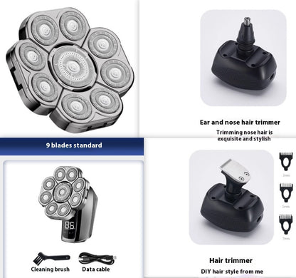 Electric head shaver for men