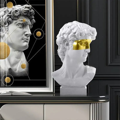 Stylish European resin bust sculpture for office or living room