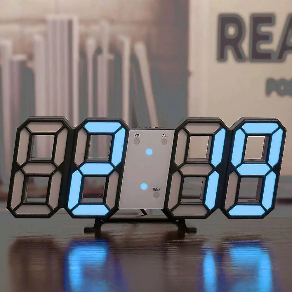 3D LED digital wall clock for home decor