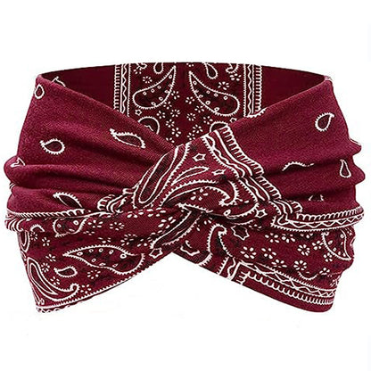 Fashion Women's Wide-brimmed Stretch Fabric Craft Cross Hair Band