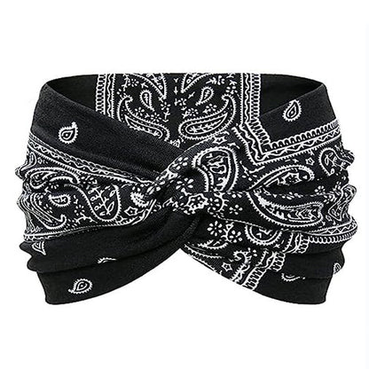 Fashion Women's Wide-brimmed Stretch Fabric Craft Cross Hair Band