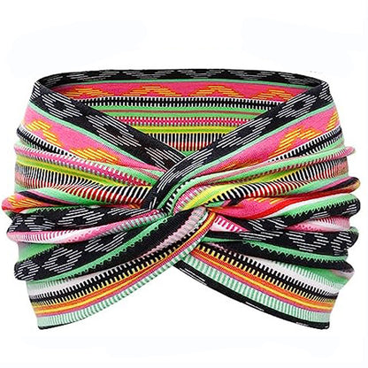 Fashion Women's Wide-brimmed Stretch Fabric Craft Cross Hair Band