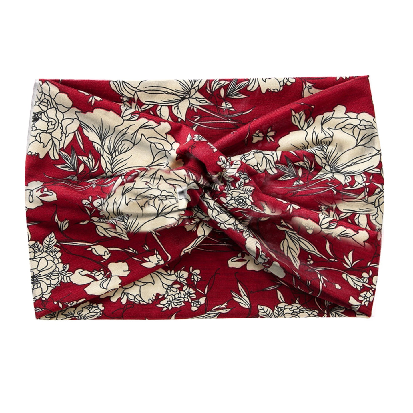 Fashion Women's Wide-brimmed Stretch Fabric Craft Cross Hair Band