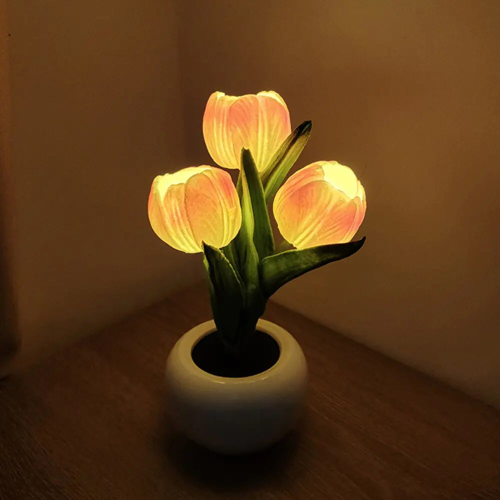 Romantic LED tulip night light for bedroom