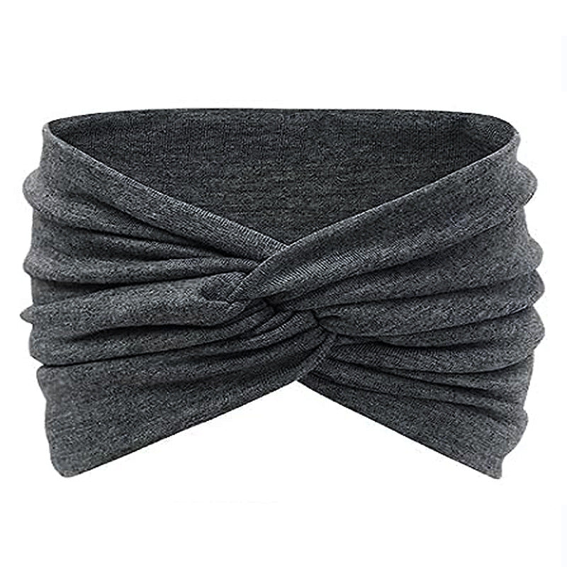 Fashion Women's Wide-brimmed Stretch Fabric Craft Cross Hair Band