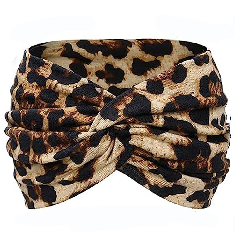 Fashion Women's Wide-brimmed Stretch Fabric Craft Cross Hair Band