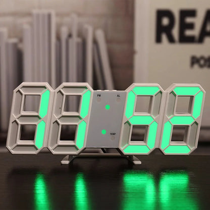 3D LED digital wall clock for home decor