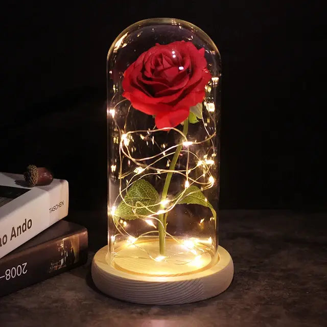 Beautiful Galaxy Rose - Artificial flower with glowing effect