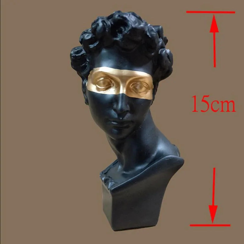 Stylish European resin bust sculpture for office or living room