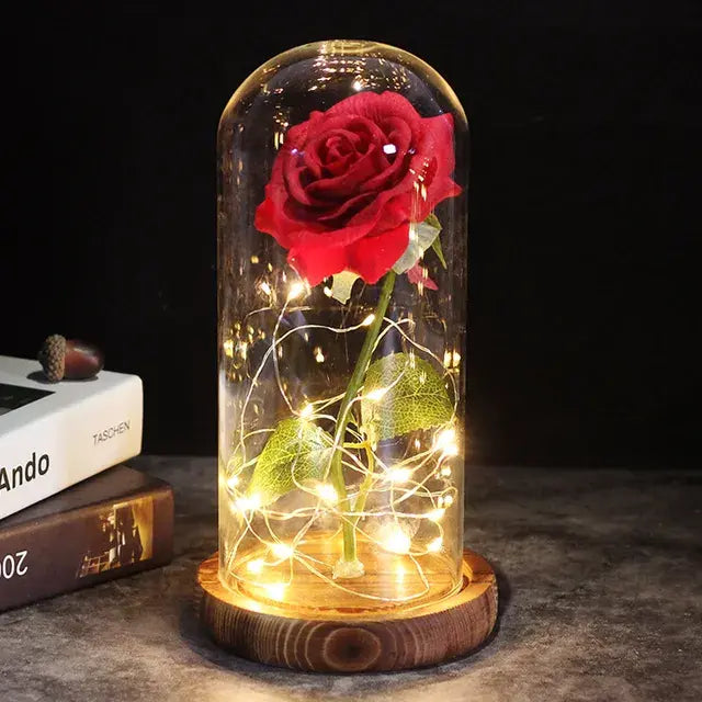 Beautiful Galaxy Rose - Artificial flower with glowing effect