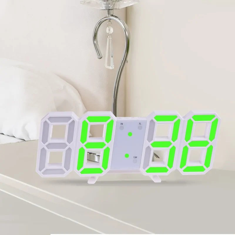 3D LED digital wall clock for home decor