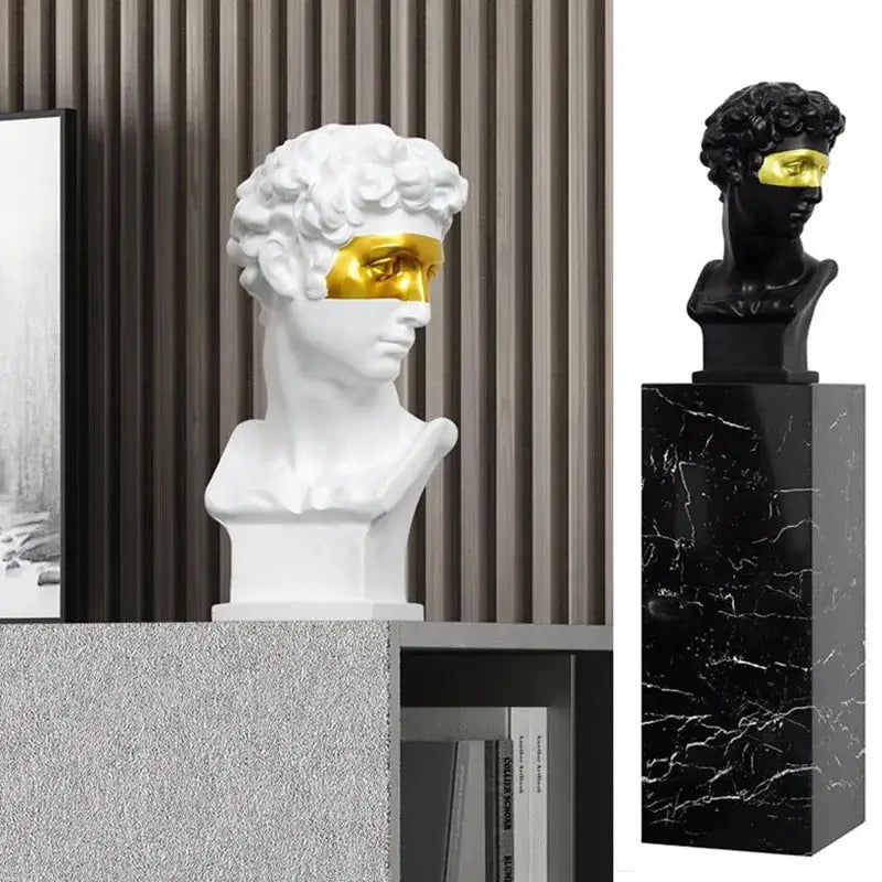 Stylish European resin bust sculpture for office or living room