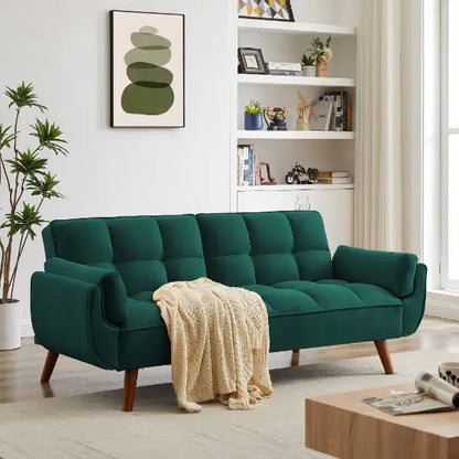 Elegant fabric sofa with comfortable seating for home