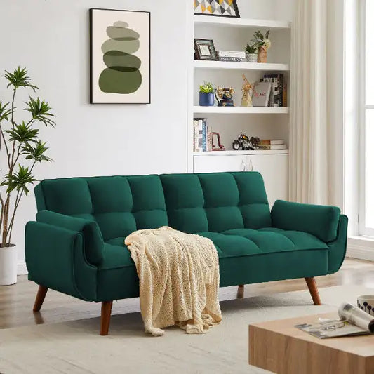 Elegant fabric sofa with comfortable seating for home