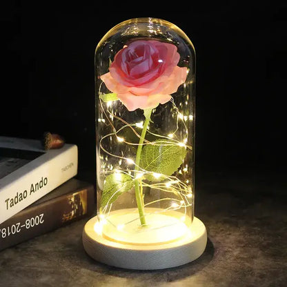 Beautiful Galaxy Rose - Artificial flower with glowing effect