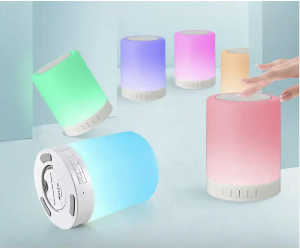 Portable touch-controlled Bluetooth speaker for mobile devices