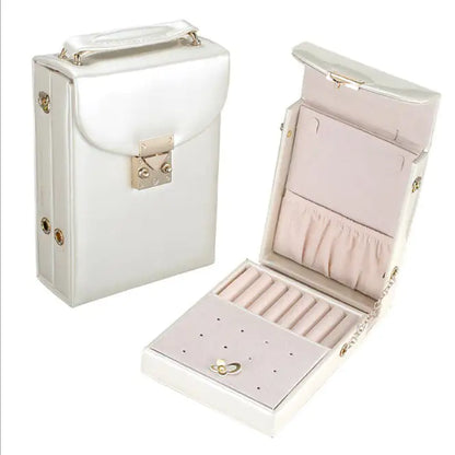 Chic bridesmaid vanity bag for organizing jewelry and cosmetics