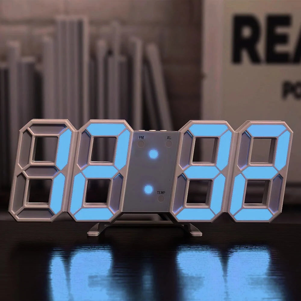 3D LED digital wall clock for home decor