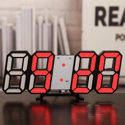 3D LED digital wall clock for home decor