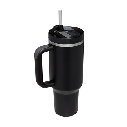 Stainless steel coffee tumbler 40oz insulated with handle and straw