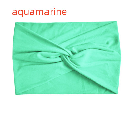 Fashion Women's Wide-brimmed Stretch Fabric Craft Cross Hair Band