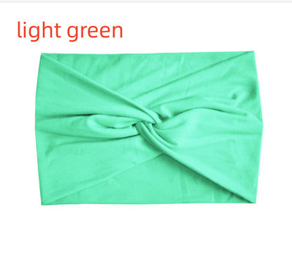 Fashion Women's Wide-brimmed Stretch Fabric Craft Cross Hair Band