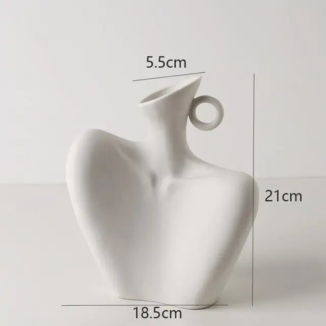 Unique sculpture vase centerpiece for tables and shelves