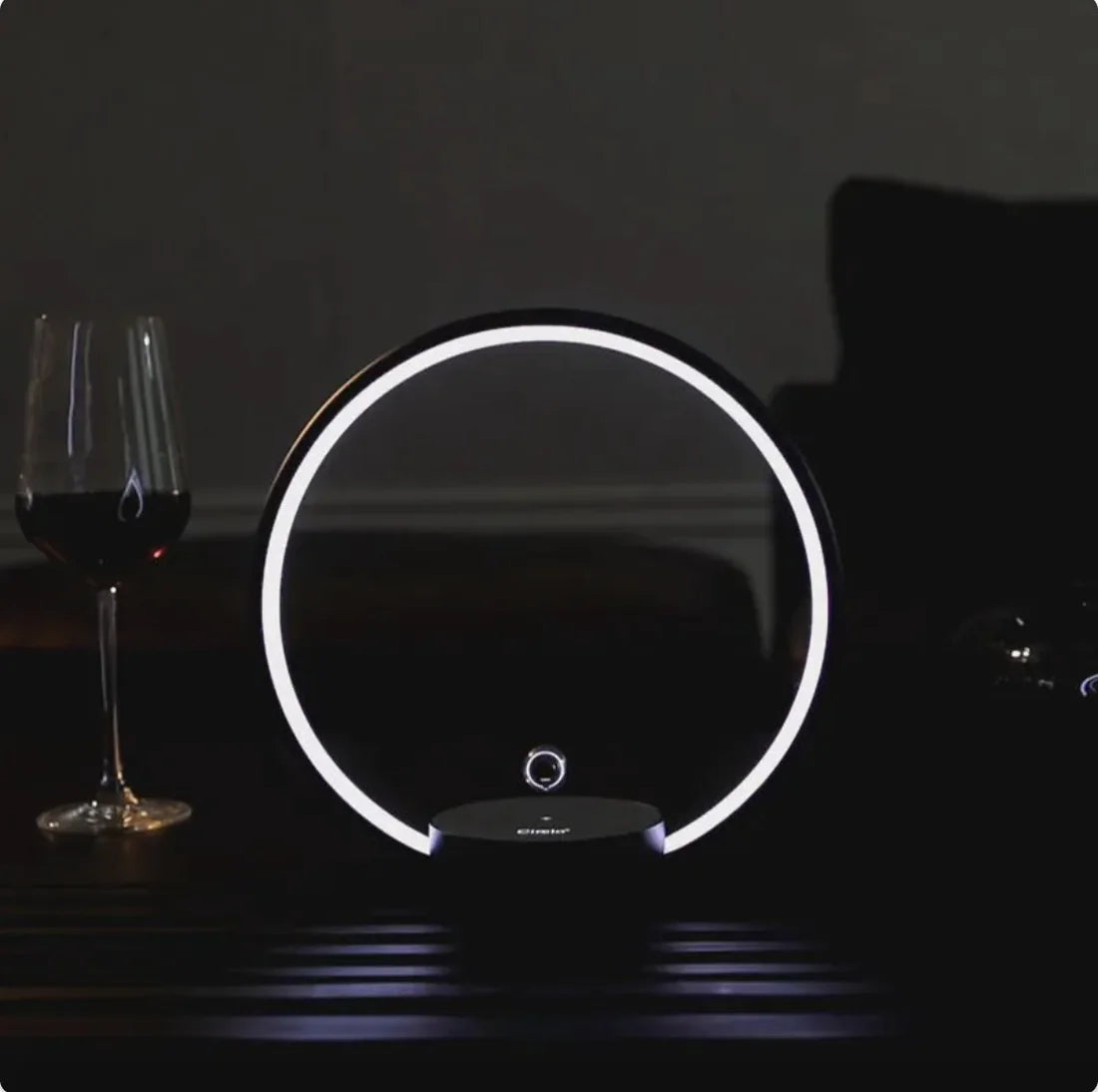 Touch-controlled floating lamp with warm LED glow