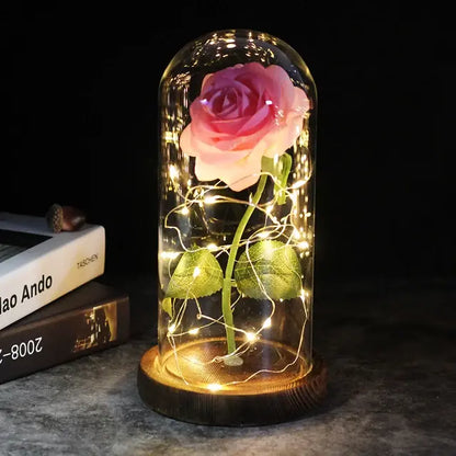 Beautiful Galaxy Rose - Artificial flower with glowing effect