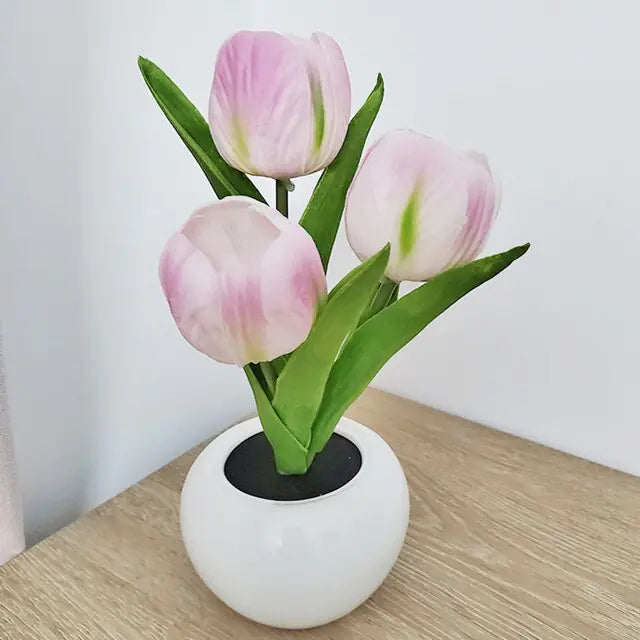 Romantic LED tulip night light for bedroom