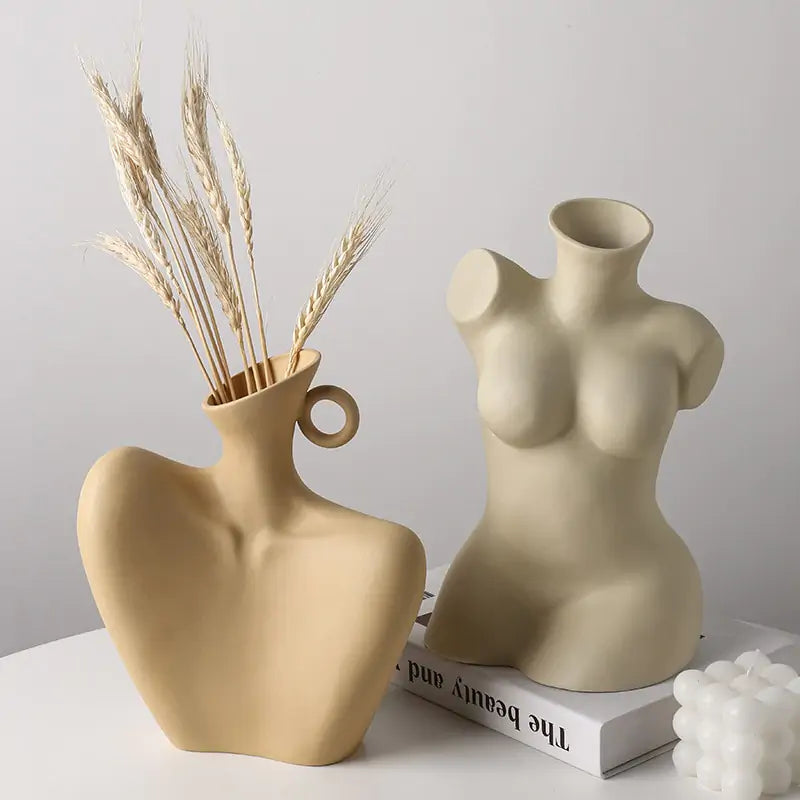 Unique sculpture vase centerpiece for tables and shelves