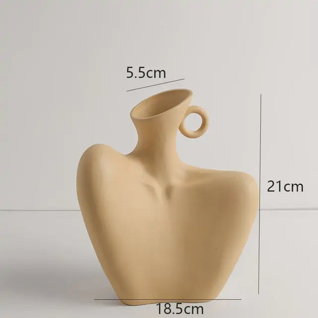 Unique sculpture vase centerpiece for tables and shelves