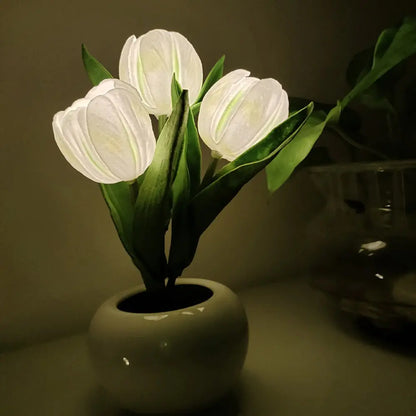 Romantic LED tulip night light for bedroom